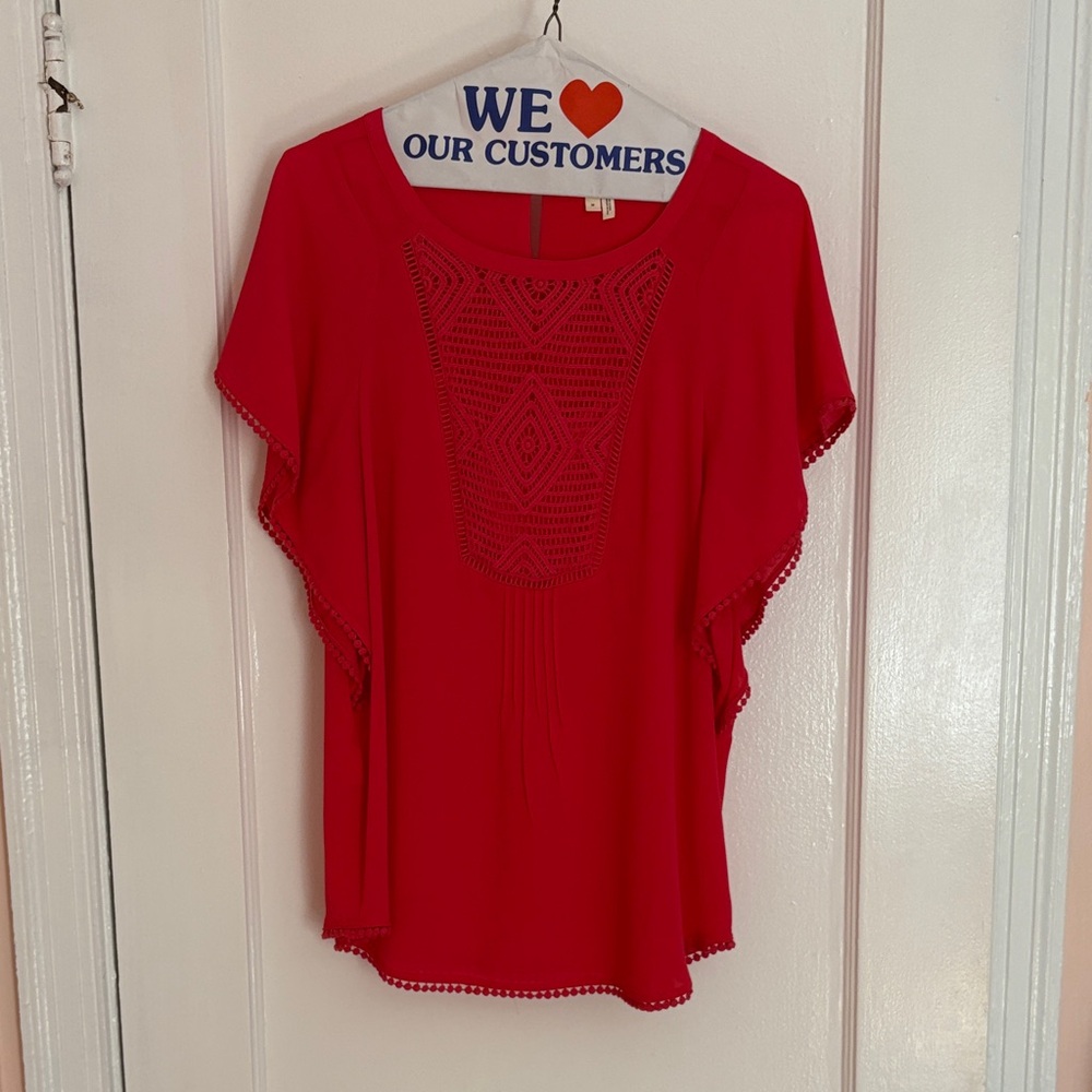 Anthropologie coral top